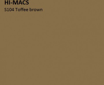 HI MACS Solid and Lucent S104 Toffee brown